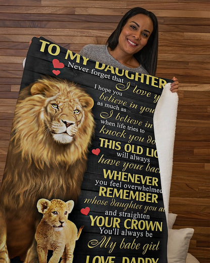 Gift For Daughter From Dad - Lion Blanket
