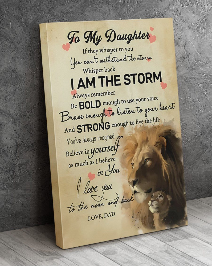 To My Daughter From Dad Canvas