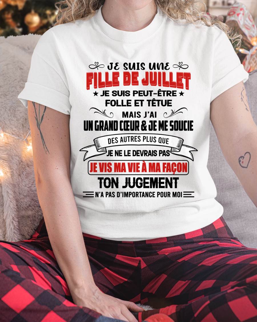 FILLE DE JUILLET – FIÈRE ET LIBRE – POUR LES FEMMES - TLEE07 (SKU2603-354-07)