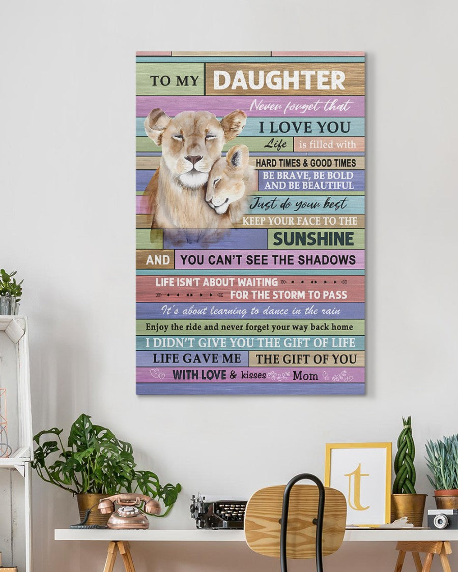 To My Daughter From Mom Canvas