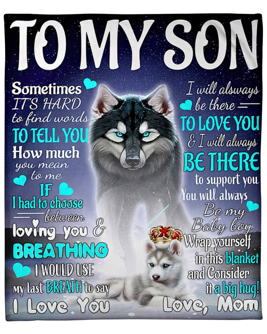 To My Son Blanket Sherpa Fleece Blanket Sherpa Fleece Blanket - from mom