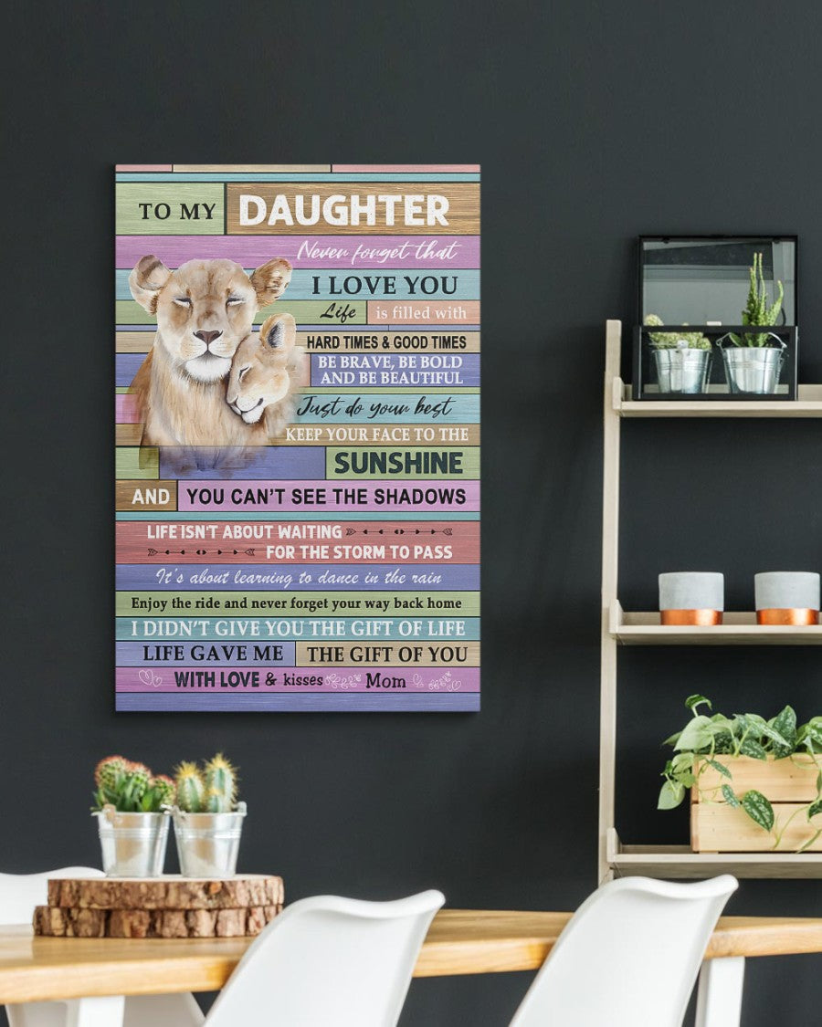 To My Daughter From Mom Canvas