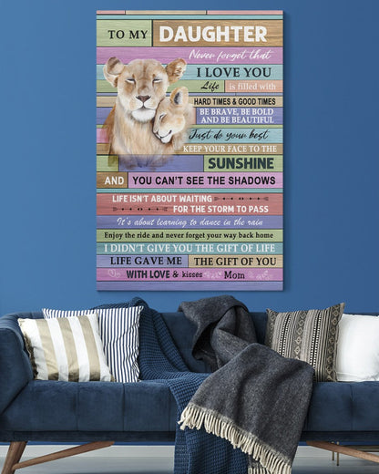 To My Daughter From Mom Canvas