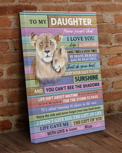 To My Daughter From Mom Canvas