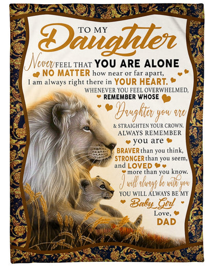 Love Your Dad Blanket - Gift For Daughter From Dad (SKUB06-118)