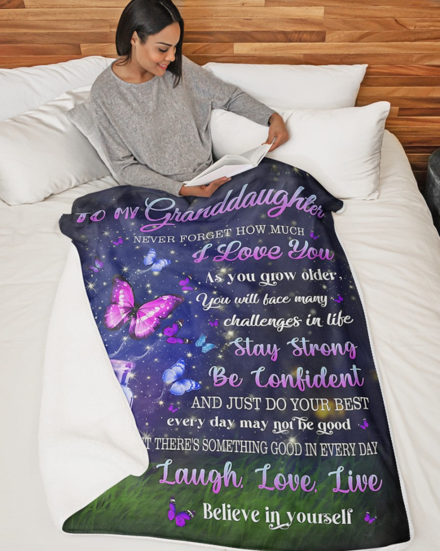 BLANKET FOR GRANDDAUGHTER – COMFORT & WARMTH GIFT 2 Sherpa Fleece Blanket NTTD00 (SKUB08-60)