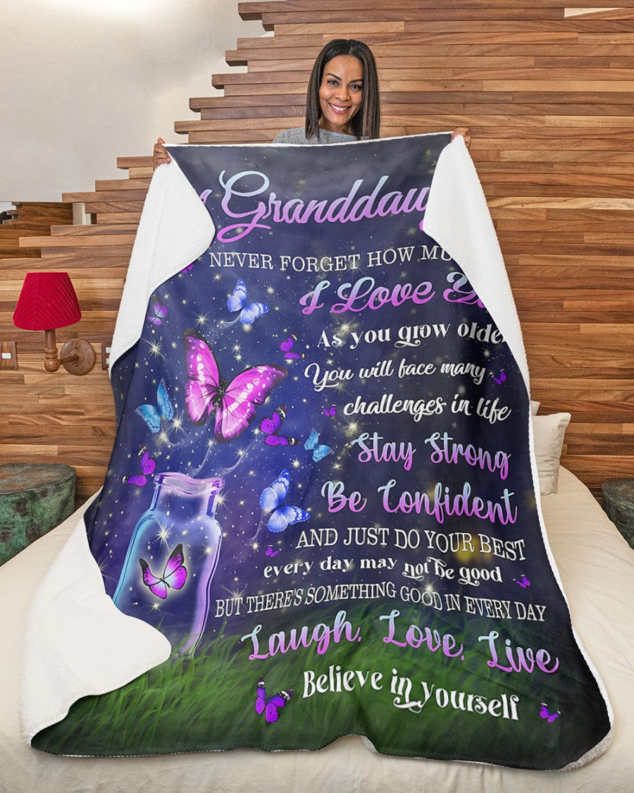BLANKET FOR GRANDDAUGHTER – COMFORT & WARMTH GIFT 2 Sherpa Fleece Blanket NTTD00 (SKUB08-60)