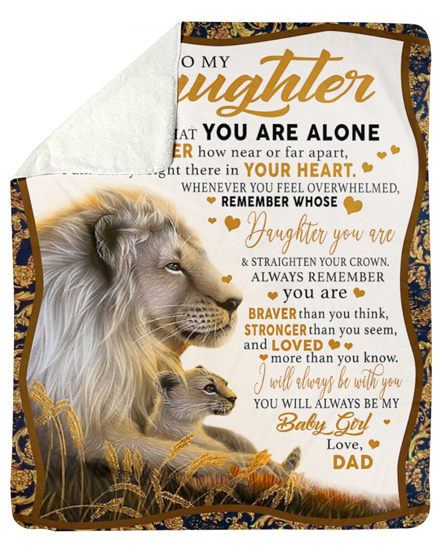 Love Your Dad Blanket - Gift For Daughter From Dad (SKUB06-118)