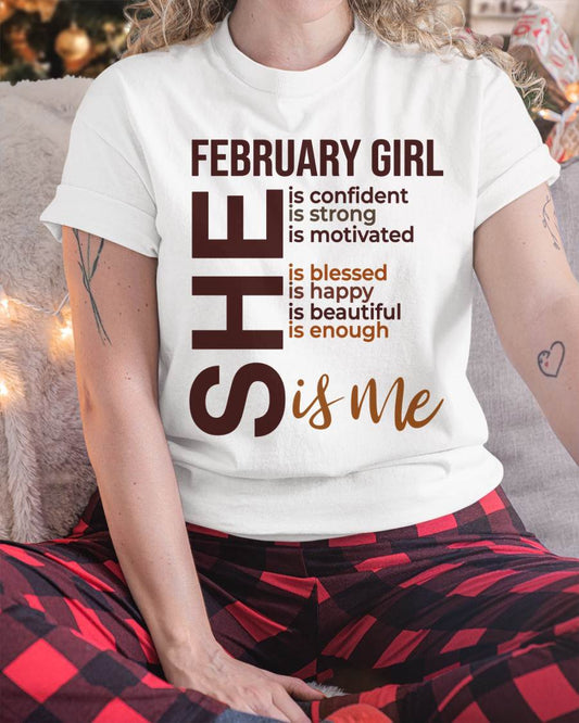 FEBRUARY BORN GIRL – CONFIDENT & STRONG - FOR WOMEN - TLEE02 (SKU2605-04-02)
