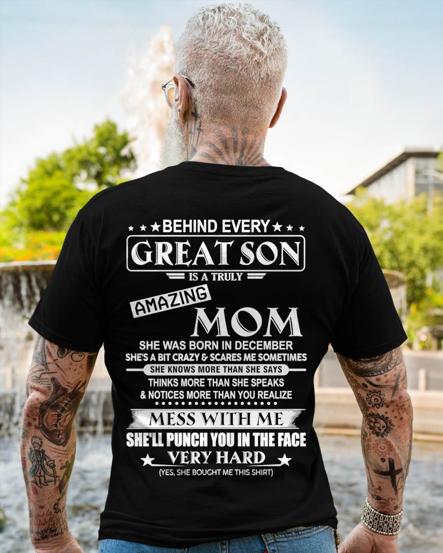 DECEMBER - BEHIND EVERY GREAT SON IS A TRULY AMAZING MOM - FROM MOM - TLEE12 (SKU10-37-12)