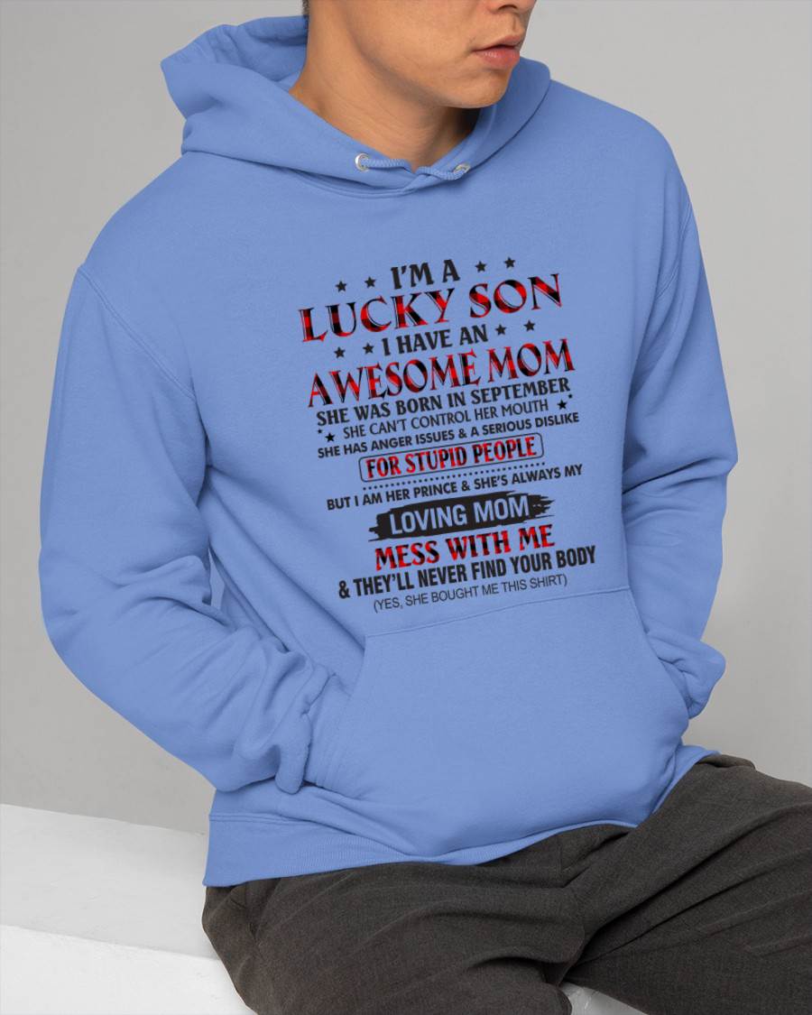 SEPTEMBER - I’M A LUCKY SON I HAVE AN AWESOME MOM - FROM MOM - TLEE09 (SKU26T-01-24-09)