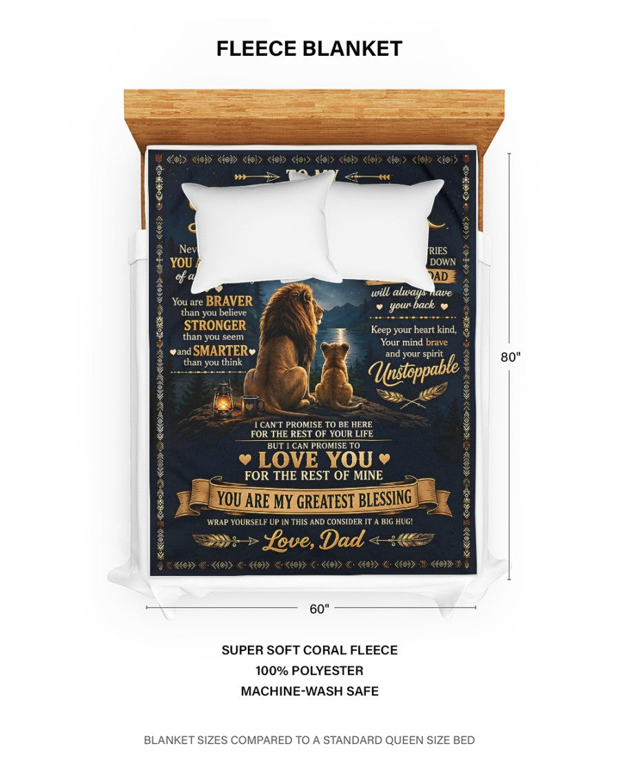 Special Gift For Your Daughter Blanket - From Dad (SKU2609-222)