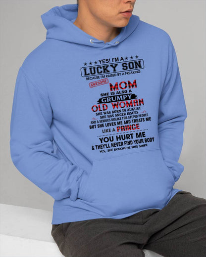 AUGUST - LUCKY SON – PROUD TO BE RAISED BY AN AWESOME MOM - FROM MOM - TLEE08 (SKU2603-106-08)