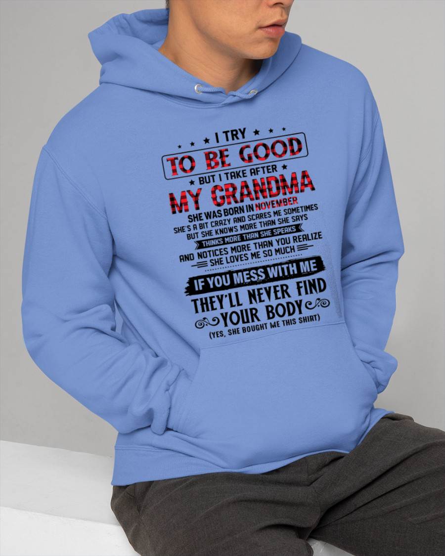NOVEMBER - I TRY TO BE GOOD BUT I TAKE AFTER MY GRANDMA - FROM GRANDMA - TLEE11 (SKU07-102-11)
