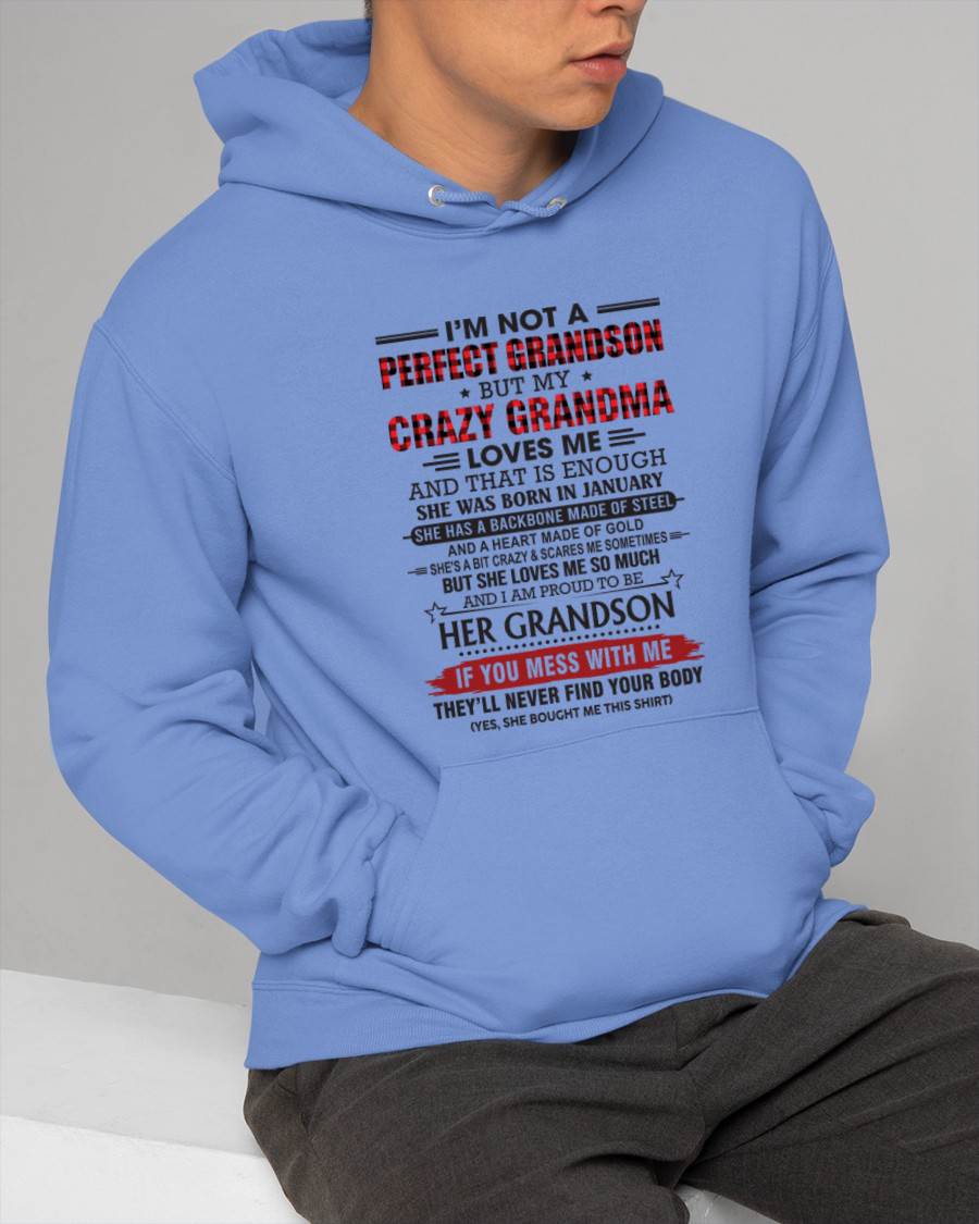 JANUARY - I’M NOT PERFECT, BUT MY CRAZY GRANDMA LOVES ME - FROM GRANDMA - TLEE01 (SKU26T-01131-01)
