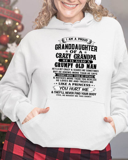 PROUD GRANDDAUGHTER OF A CRAZY GRANDPA - FROM GRANDPA - TLEE00 (SKU2607-114-00)