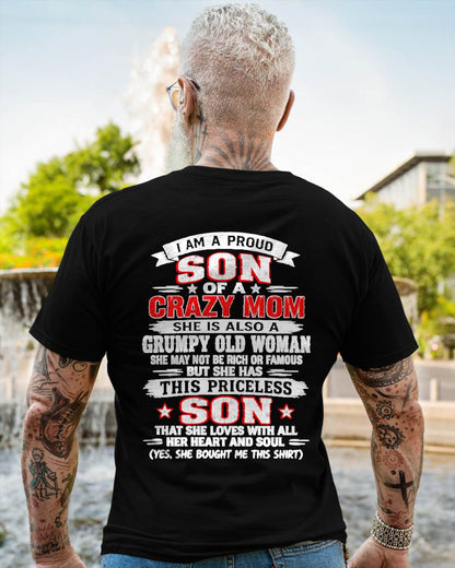 CRAZY MOM & PROUD SON SHIRT - FROM MOM - TLEE00 (SKU2610-744-00)