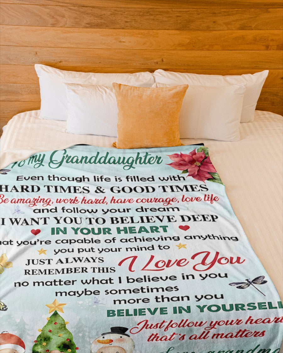 Special Gift For Your Granddaughter Blanket - From Grandma (SKUB11-36) FULL