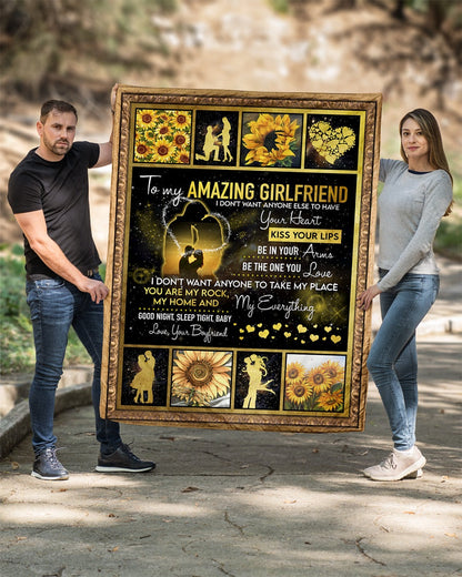 Special gift for girlfriend -  blanket - from boyfriend