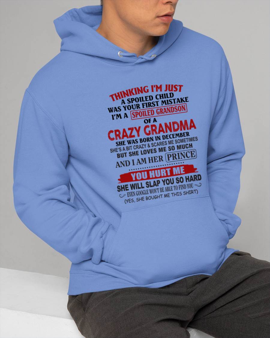 DECEMBER - GRANDMA’S BOY – LOVED, SPOILED & PROTECTED - FROM GRANDMA - TLEE12 (SKU2602-128-12)
