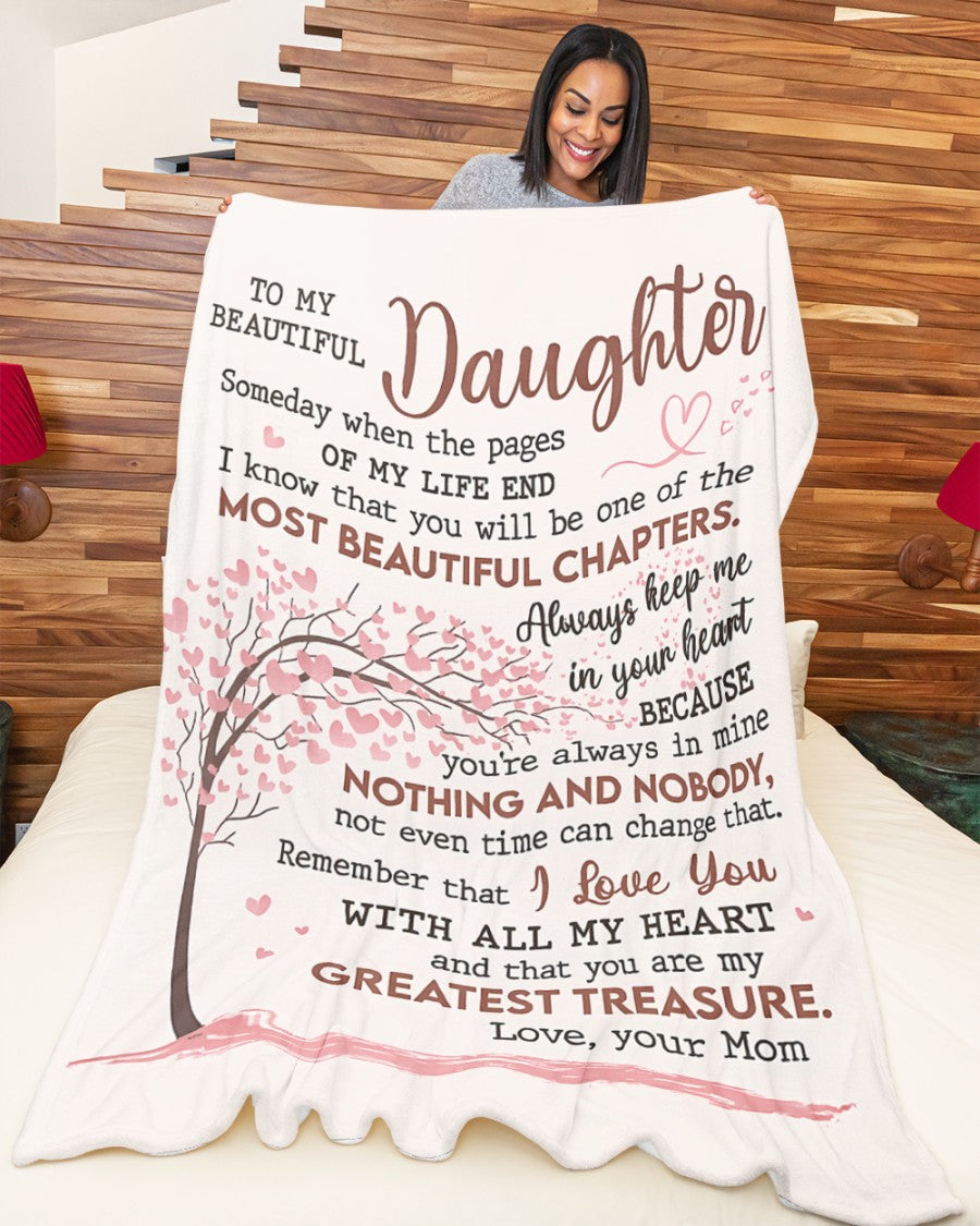 Special Gift For Your Daughter Blanket - From Mom06