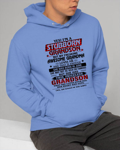 JUNE - STUBBORN GRANDSON GRANDMA SHIRT - FROM GRANDMA - TLEE06 (SKU2608-86-06)