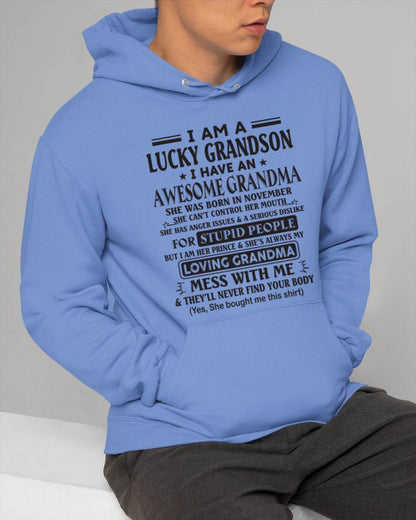 NOVEMBER - I AM A LUCKY GRANDSON I HAVE AN AWESOME GRANDMA - FROM GRANDMA - TLEE11 (SKU12-40-11)