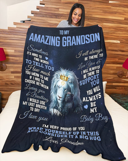 Special Gift For Your Grandson Blanket - From Grandma  (SKUB11-84) FULL