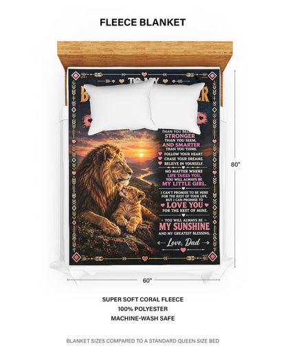 Special Gift For Your Daughter Blanket - From Dad (SKU2609-61)
