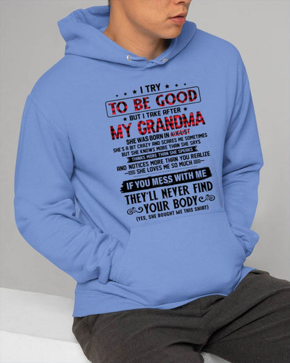 AUGUST - I TRY TO BE GOOD BUT I TAKE AFTER MY GRANDMA - FROM GRANDMA - TLEE08 (SKU07-102-08)
