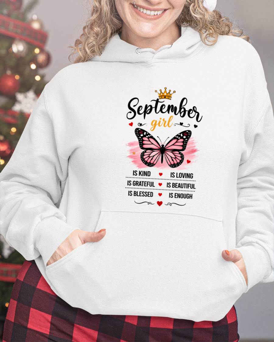SEPTEMBER GIRL BUTTERFLY SHIRT - FOR WOMEN - TLEE09 (SKU2608-593-09)