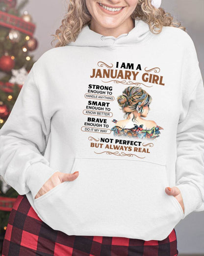 JANUARY – INSPIRATIONAL WOMEN’S SHIRT NOT PERFECT BUT REAL - FOR WOMEN - TLEE01 (SKU2604-159-01)