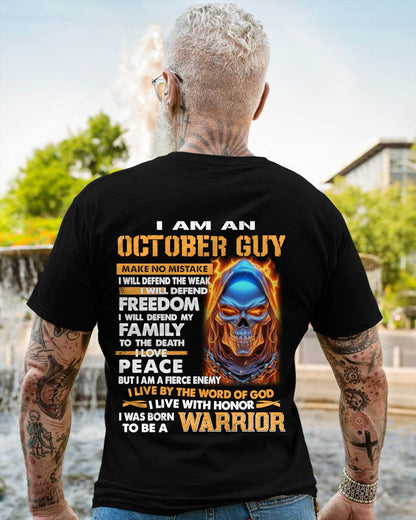 OCTOBER - A WARRIOR BY BLOOD, A BELIEVER BY HEART - GIFT FOR MAN - TLEE10 (SKU10-51-10)