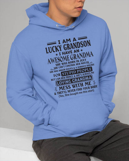 JULY - I AM A LUCKY GRANDSON I HAVE AN AWESOME GRANDMA - FROM GRANDMA - TLEE07 (SKU12-40-07)