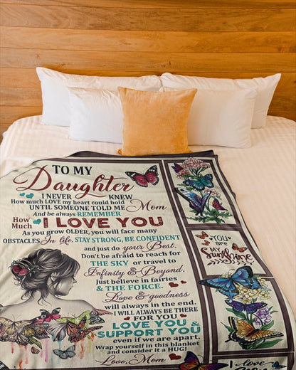 Special Gift For Your Daughter Blanket - From Mom04
