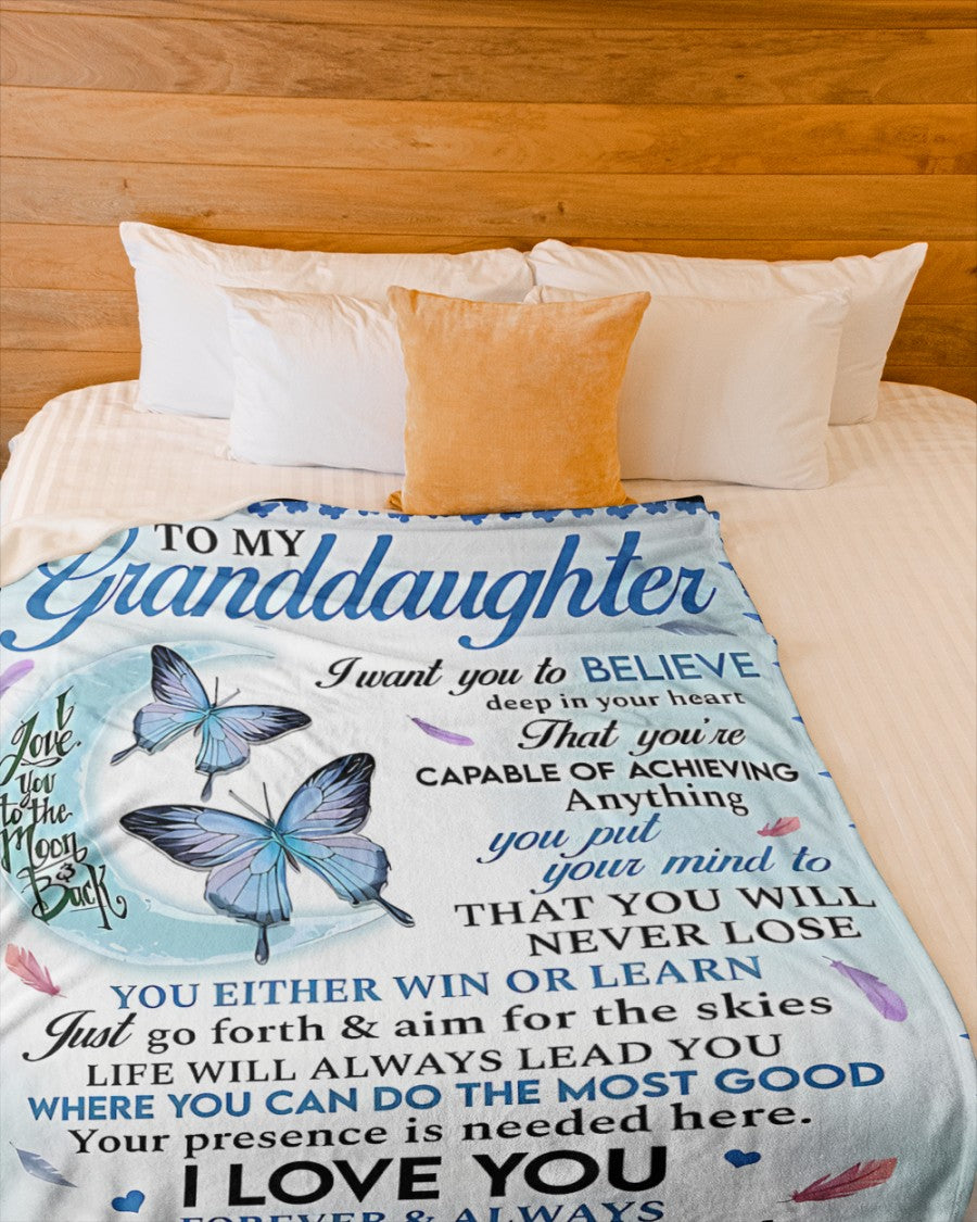 Special Gift For Your Granddaughter Blanket - From Grandma00 (SKUB11-136)