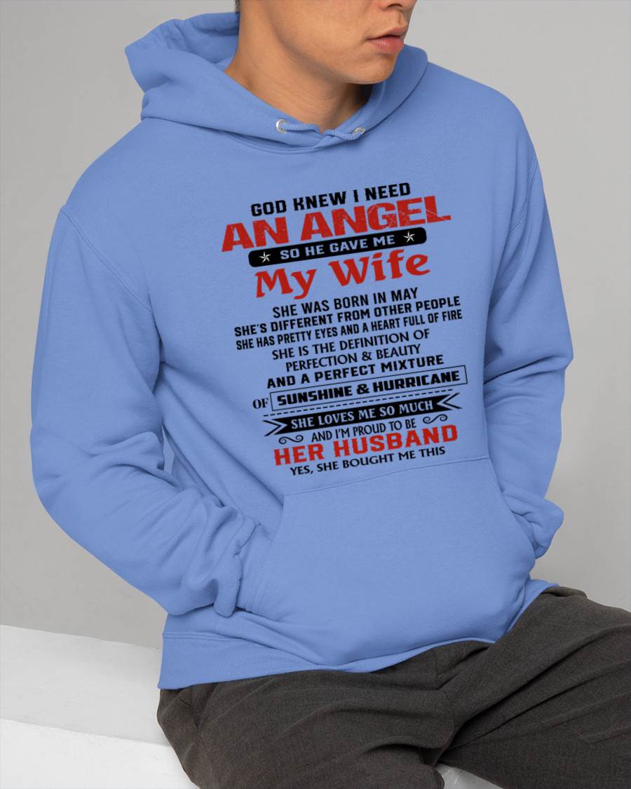 MAY - GOD KNEW I NEEDED AN ANGEL SO HE GAVE ME MY WIFE - FROM WIFE - TLEE05 (SKU26T-01-54-05)