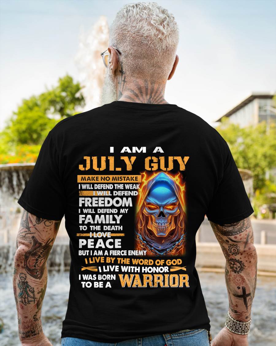 JULY - A WARRIOR BY BLOOD, A BELIEVER BY HEART - GIFT FOR MAN - TLEE07 (SKU10-51-07)