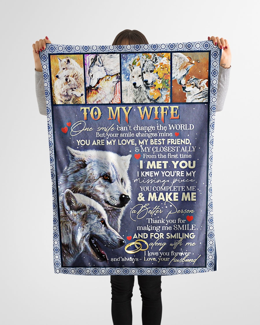 To My Wife - Special gift for your wife - from husband blanket