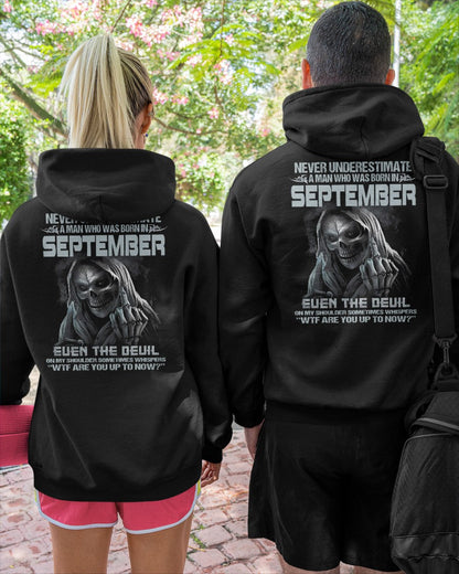 SEPTEMBER - NEVER UNDERESTIUNDER A MAN - T-SHIRT FOR MAN - TLEE09 (SKU08-05-09)