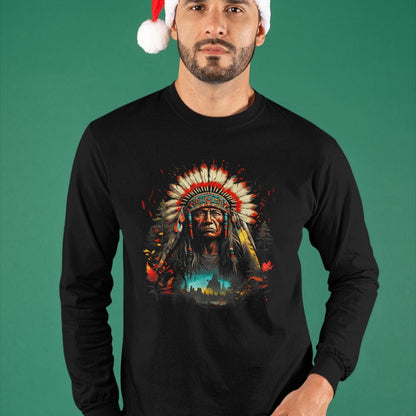 Native American T-Shirts, Vintage Native American Unisex T-Shirt/Hoodie/Sweatshirt HLT00 - Native American Chief Tribes Culture Sacred Sioux T-Shirt (1)