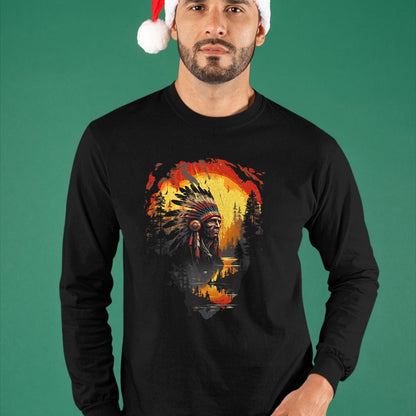 Native American T-Shirts, Vintage Native American Unisex T-Shirt/Hoodie/Sweatshirt HLT00 - Native American Heritage Chief T-Shirt (3)