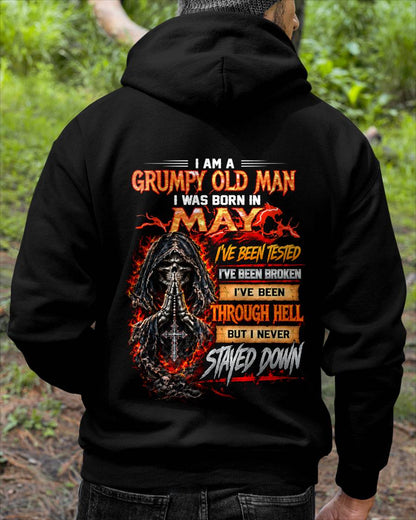 MAY BORN GRUMPY OLD MAN – BUILT THROUGH HELL - FOR MAN - TLEE05 (SKU2609-372-05)