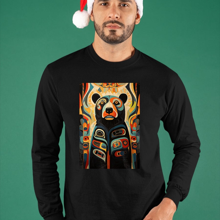 Native American T-Shirts, Vintage Native American Unisex T-Shirt/Hoodie/Sweatshirt HLT00 - Native American Art Design Spirit Bear T-Shirt