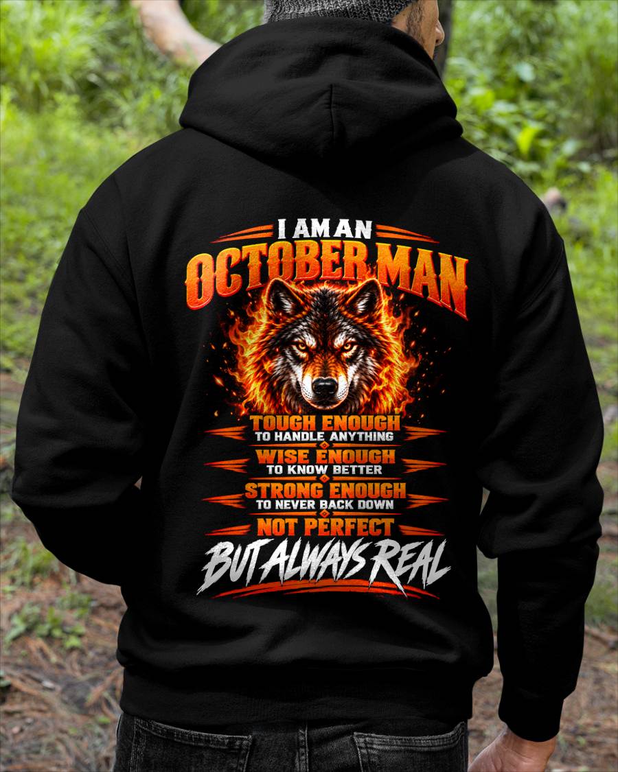 OCTOBER – NOT PERFECT BUT ALWAYS REAL , WOLF SHIRT - FOR MAN - TLEE10 (SKU2610-56-10)