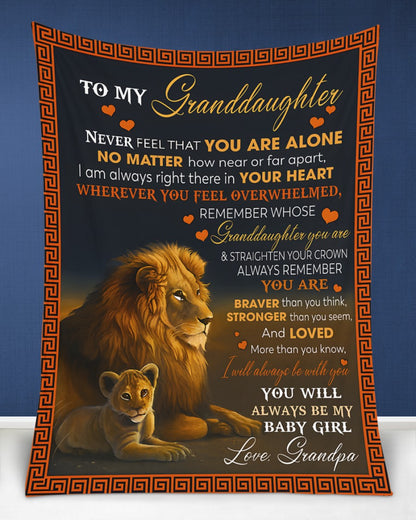 Special Gift For Your Granddaughter Blanket - From Grandpa (SKUB11-121)