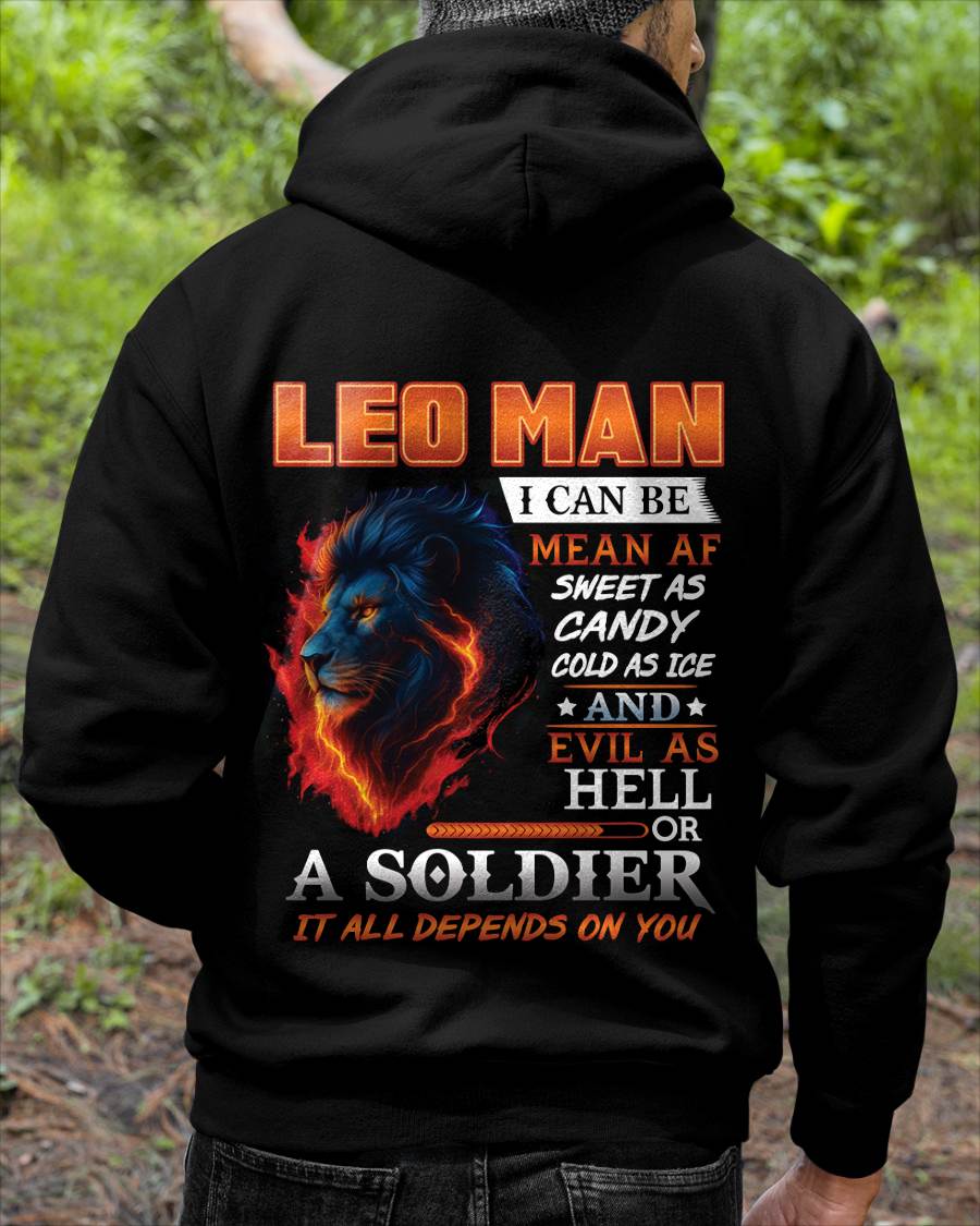I’M NOT JUST A LEO MAN — I’M FIRE AND ICE IN ONE SOUL - GIFT FOR MAN - TLEE00 (SKU10-20-00)