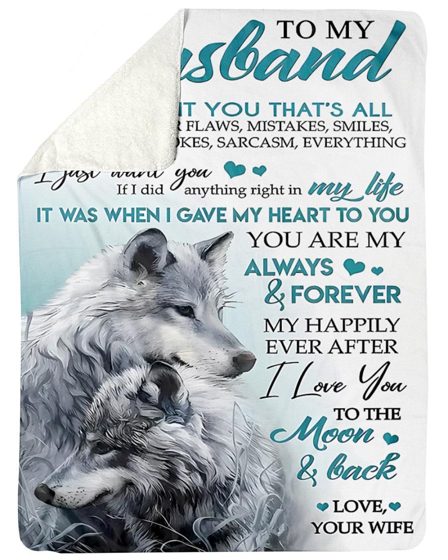 Special Gift For Your Husband Blanket - From Wife (SKU-CHAU-B21) FULL