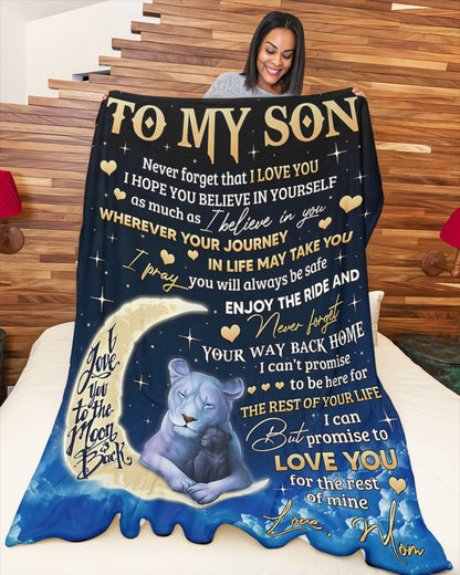 Special Gift For Your Son Blanket - From Mom00