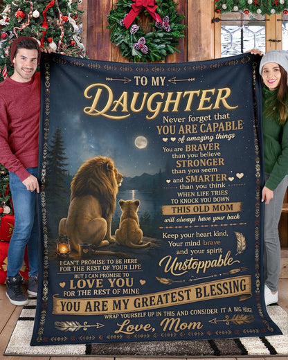 Special Gift For Your Daughter Blanket - From Mom (SKU2607-20)